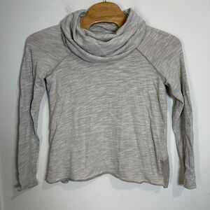 FP Beach Cowl Neck Pullover Top Long Sleeve Comfy Casual‎ Heathered Gray OS